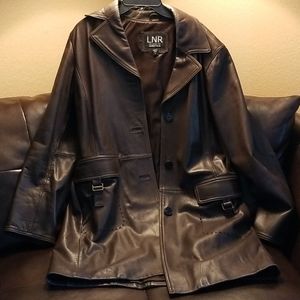 Brown Leather Coat
